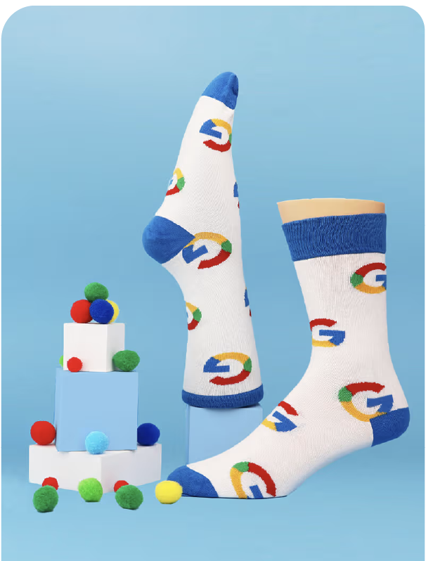 Custom branded dress socks